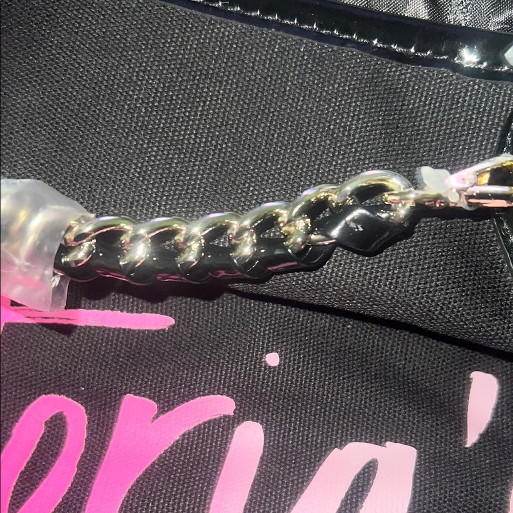 NWOT Victoria's Secret Black and Pink Canvas Tote - Picture 2 of 7